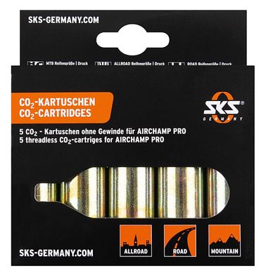 CO2-Kartuschen 5 x 16 g ohne Gewinde