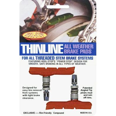 Kool-Stop Bremsschuhe (Felge) Thinline V-Brake salmon