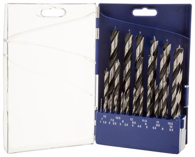 25-teiliges Holzbohrer-Set 1,0-13,0 mm HSS-Stahl in Kunststoffbox