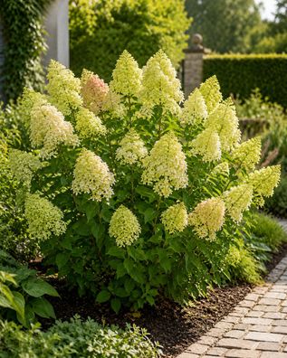 Hydrangea paniculata Limelight Rispenhortensie winterhart im 2 Liter Topf