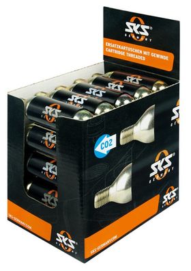 CO2-Kartuschen 25er-Display 16g mit Gewinde