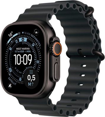 Apple Watch Ultra 3 Titanium Black Ocean Band Black Neu