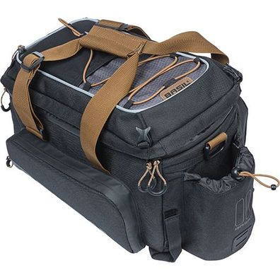 Gepäckträgertasche MILES XL PRO MIK 2.0 36 Liter Basil, schwarz/grau, inkl. MIK