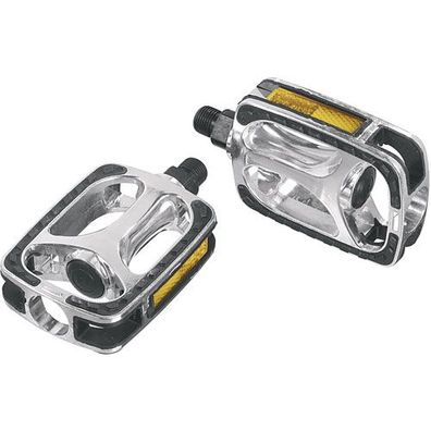 Ergotec Pedal 608 - Plattformpedal 108x69, Alu/Kunststoff, silber