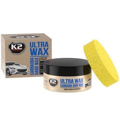 K2 ULTRA WAX 250g K073 Carnauba-Hartwachs mit Schwamm