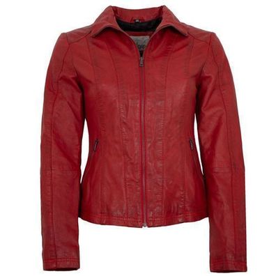 7eleven - Damen Lederjacke Lammnappa rot