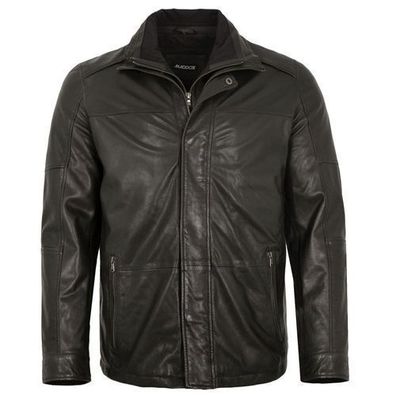 MADDOX - Herren Lederjacke Longjacke Parka Lammnappa schwarz