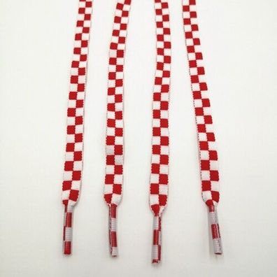 Karierte Schnürsenkel Laces Kinder Schuhe Fußball 6 Farben L 100 - 150cm x 8mm