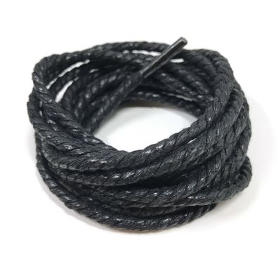 Gewachste gedrehte Schnürsenkel Laces Rundsenkel 6 Farben L 60cm - 150cm x 4mm