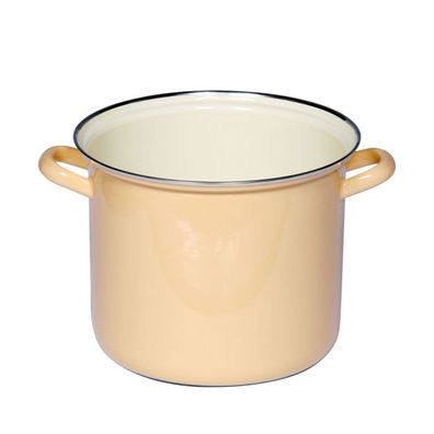 Riess Marmite avec bord chromé Ø20cm 4 litres haute marmite à viande émaillée Classic