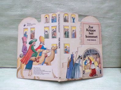 Zur Krippe her kommt Pam Mara Großdruck Konturen-Pappbilderbuch 1987 Francke