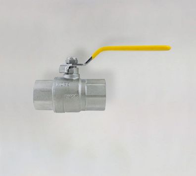 Gaskugelhahn 1 1/4" i/i DVGW Stahlgriff mit Überzug gelb