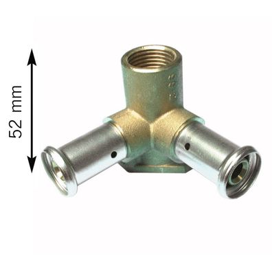 161/216 50 mm rosace murale laiton double filet intérieur Henco