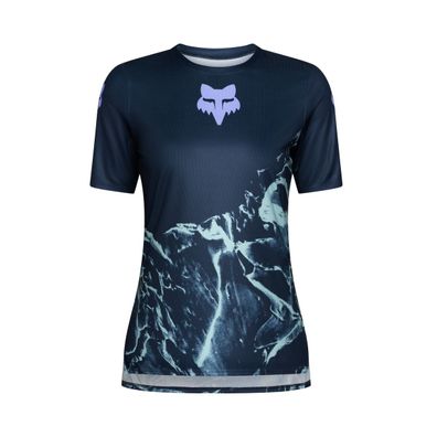 FOX Women Bike Jersey Ranger Ss Img Print dark blue - Größe: M