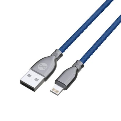 Forever Ladekabel USB-A Tornado 1 m 12,5W 3A kompatibel mit iPhone Dunkelblau