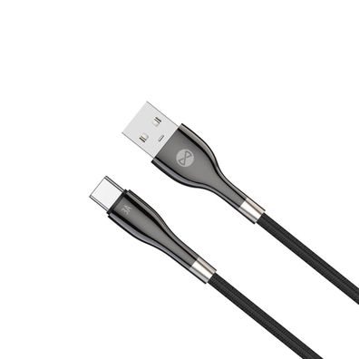 Forever Ladekabel USB-A auf USB-C Sleek 1 m 15W 3A Schwarz