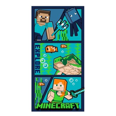 Minecraft Strandtuch Kinder 140 × 70 cm für Strand Schwimmbad Urlaub und Freizeit
