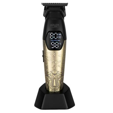 Adler AD 2968 Barttrimmer füt Herrem mit 2 Geschwindigkeitsstufen, LED-Display