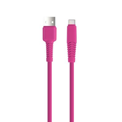 Setty Ladekabel USB-A auf USB-C KSA-C-1.526 1,5m 10.5W 2,1A Rosa