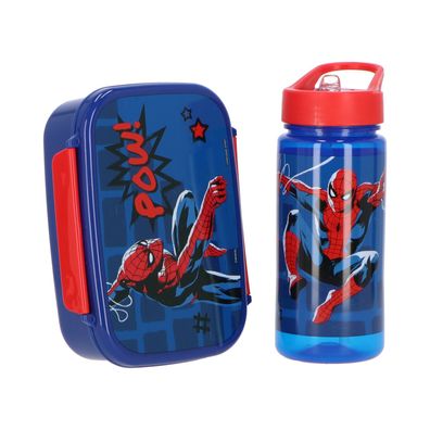 Marvel Spiderman Lunchbox Trinkflasche Kinder für Schule Kindergarten