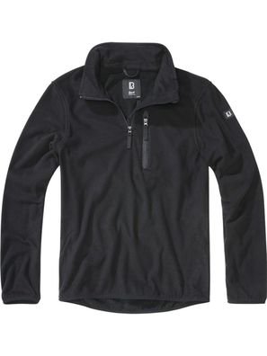 Brandit Herren Fleecepullover Fleece Troyer Black
