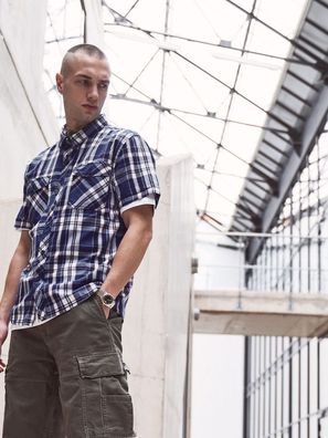 Brandit Hemd Roadstar Shirt, 1/2 Sleeve in Blue