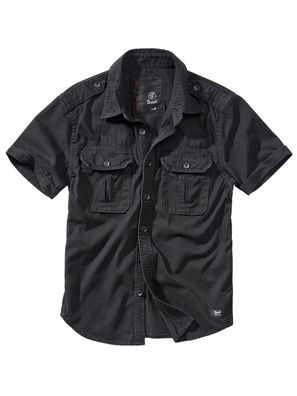 Brandit Hemd Vintage Shirt Shortsleeve in Black