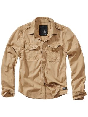 Brandit Hemd Vintage Shirt Longsleeve in Camel