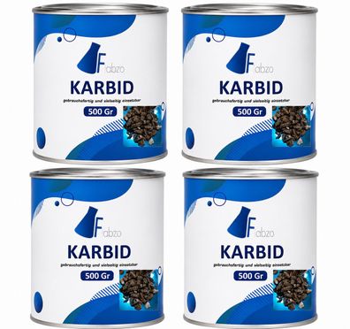 Karbid Kalziumkarbid 7-15mm, 4x500g (2000g)