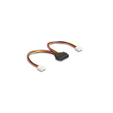 Delock DELOCK Kabel Power SATA 15 Pin St > 2x Floppy 4 Pin Bu 15cm