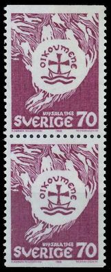 Schweden 1968 Nr 612Do Du postfrisch SENKR PAAR SE034E2