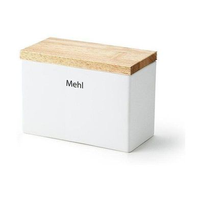 Continenta Boîte à provisions avec couvercle en bois et anneau en silicone 3927