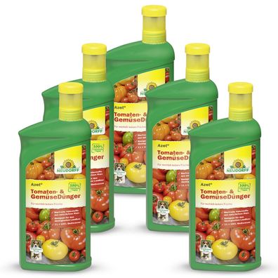 5 x Neudorff Azet® BalkonpflanzenDünger, 1 Liter