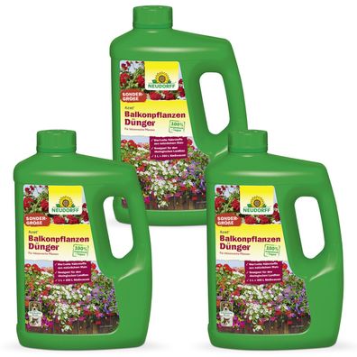 3 x Neudorff Azet® BalkonpflanzenDünger, 2 Liter