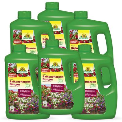 6 x Neudorff Azet® BalkonpflanzenDünger, 2 Liter