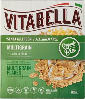 3x Vitabella Vitabella Bio Mehrkorn Flakes glutenfrei 300g
