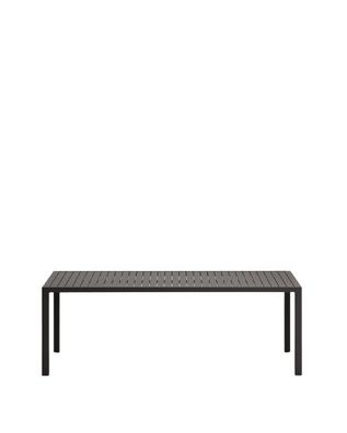 Gartentisch Culip 220 x 100 x 75 cm Aluminium Grau Tisch Esstisch Outdoor Garten