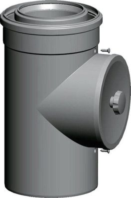 Wolf Luft-/Abgasrohr weiß, steckbar mit Revisionsöffnung DN110/160 L:250mm