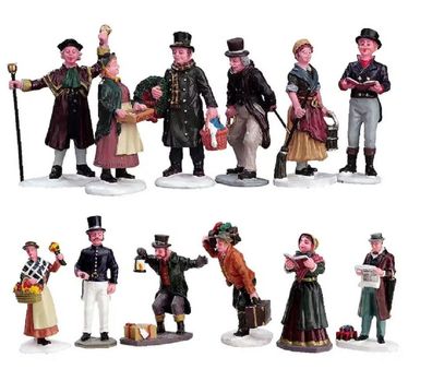 Lemax - Figuren - Stadtbewohner, Höhe 6,0 - 7,0 cm, Weihnachtsdorf