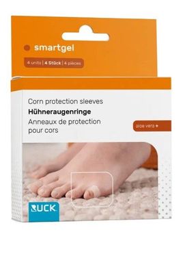 RUCK smartgel Hühneraugenring 5. Zeh - Druckschutz kleine Zehe, 4 Stück