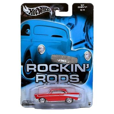 Rockin' Rods '57 Chevy Bel Air Red - Hot Wheels Real Riders Entertainment 1:64
