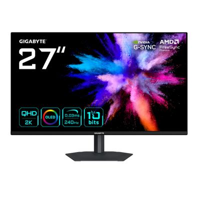 Gigabyte GO27Q24A 68,58cm 27Zoll QD-OLED Monitor 2560x1440 QHD 240Hz 400cd/m2