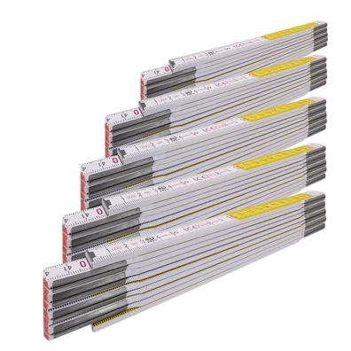 5x Stabila Gliedermaßstab 2 m Holz Type 617 im Set