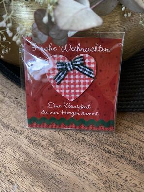 Geschenkanhänger - Herz * Frohe Weihnachten