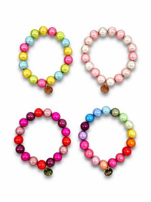 Armband elastisch Space Beads 1,2 Cm verschiedene Farben Biba