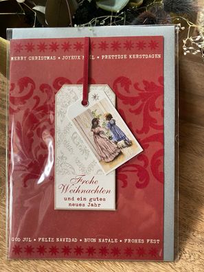 Frohe Weihnachten - Weihnachtskarte Vintage 3873