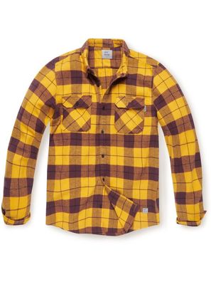 Vintage Industries Karohemd Sem Flannel Shirt Yellow Check -Sem