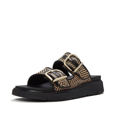 FitFlop Damen Sandalen Gen-FF Buckle Graphic-Weave Two-Bar Slides A2Q