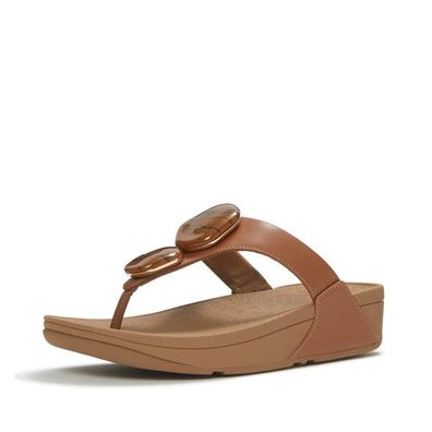 FitFlop Damen Sandalen Lulu Marbled-Stone Toe-Post Sandals A4T