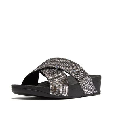 FitFlop Damen Sandalen Lulu Cross Slide-Glitterball IG1
